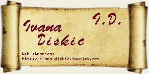 Ivana Diskić vizit kartica